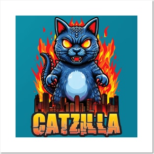 Catzilla S01 D10 Posters and Art